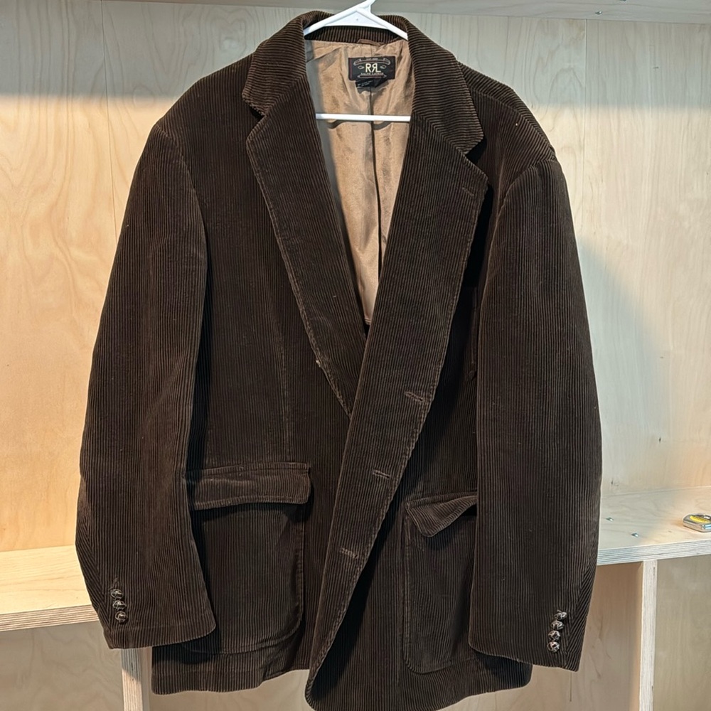 Beautiful Brown RRL Ralph Lauren Corduroy Blazer - Size XXL